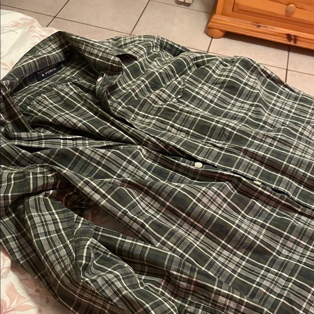 Mens Green Flannel